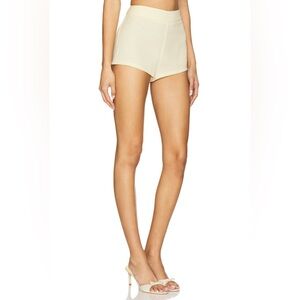 NWT, MORE TO COME Revolve Karsi Shorts in Butter Yellow, size XS